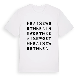 Braiseworth ordlek t-shirt – ekologisk bomull t-shirt från Pinshirt