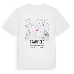 Bramfield karta t-shirt – ekologisk bomull t-shirt från Pinshirt