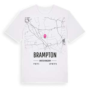 Brampton karta t-shirt – ekologisk bomull t-shirt från Pinshirt