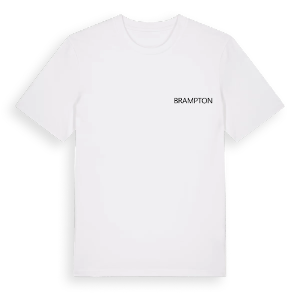 Jag älskar Brampton t-shirt litet tryck – ekologisk bomull t-shirt från Pinshirt