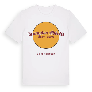 Brampton Abbotts cirkel t-shirt – ekologisk bomull t-shirt från Pinshirt