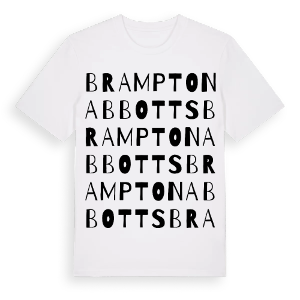 Brampton Abbotts ordlek t-shirt – ekologisk bomull t-shirt från Pinshirt