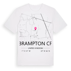 Brampton CP karta t-shirt – ekologisk bomull t-shirt från Pinshirt