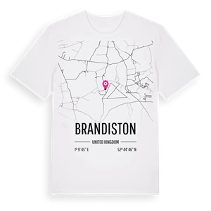 Brandiston karta t-shirt – ekologisk bomull t-shirt från Pinshirt