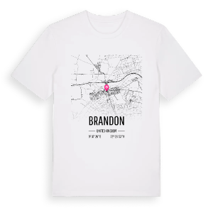 Brandon karta t-shirt – ekologisk bomull t-shirt från Pinshirt