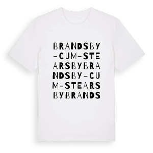 Brandsby-cum-Stearsby ordlek t-shirt – ekologisk bomull t-shirt från Pinshirt