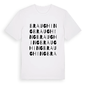 Braughing ordlek t-shirt – ekologisk bomull t-shirt från Pinshirt