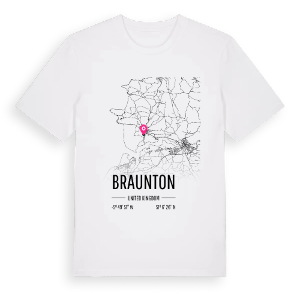 Braunton karta t-shirt – ekologisk bomull t-shirt från Pinshirt