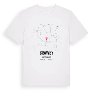 Brawby karta t-shirt – ekologisk bomull t-shirt från Pinshirt