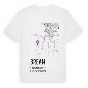 Brean karta t-shirt – ekologisk bomull t-shirt från Pinshirt