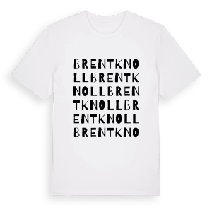 Brent Knoll ordlek t-shirt – ekologisk bomull t-shirt från Pinshirt