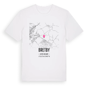 Bretby karta t-shirt – ekologisk bomull t-shirt från Pinshirt