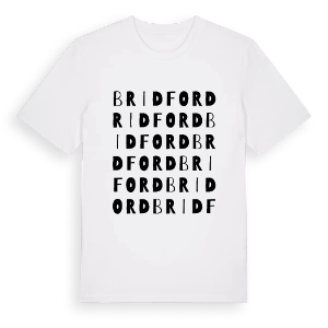 Bridford ordlek t-shirt – ekologisk bomull t-shirt från Pinshirt