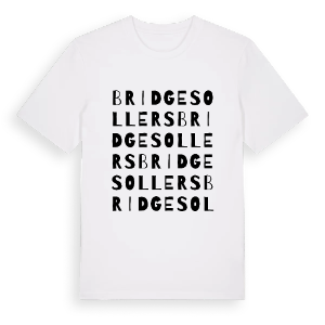 Bridge Sollers ordlek t-shirt – ekologisk bomull t-shirt från Pinshirt