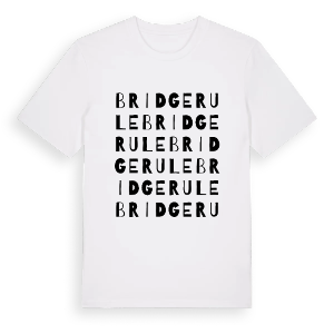 Bridgerule ordlek t-shirt – ekologisk bomull t-shirt från Pinshirt