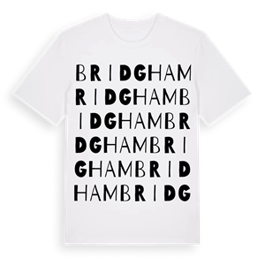 Bridgham ordlek t-shirt – ekologisk bomull t-shirt från Pinshirt