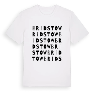 Bridstow ordlek t-shirt – ekologisk bomull t-shirt från Pinshirt
