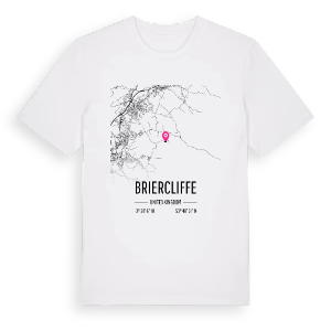 Briercliffe karta t-shirt – ekologisk bomull t-shirt från Pinshirt