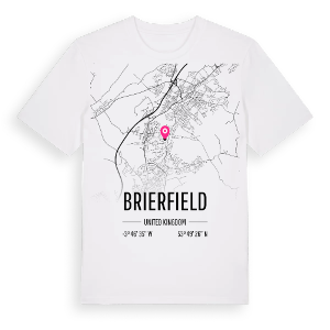 Brierfield karta t-shirt – ekologisk bomull t-shirt från Pinshirt