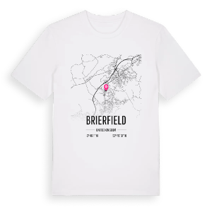 Brierfield karta t-shirt – ekologisk bomull t-shirt från Pinshirt