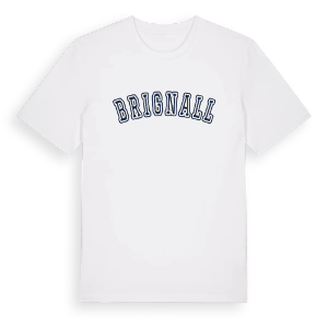 Brignall college t-shirt – ekologisk bomull t-shirt från Pinshirt