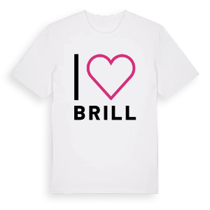 Jag älskar Brill t-shirt stort tryck – ekologisk bomull t-shirt från Pinshirt