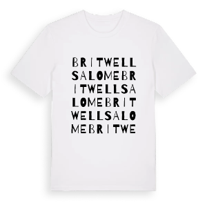 Britwell Salome ordlek t-shirt – ekologisk bomull t-shirt från Pinshirt