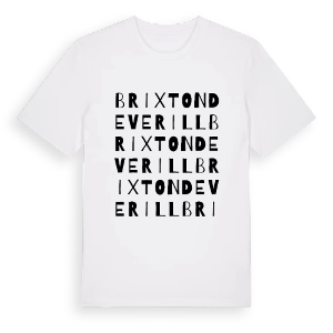 Brixton Deverill ordlek t-shirt – ekologisk bomull t-shirt från Pinshirt