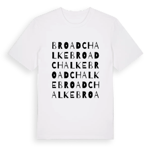 Broad Chalke ordlek t-shirt – ekologisk bomull t-shirt från Pinshirt