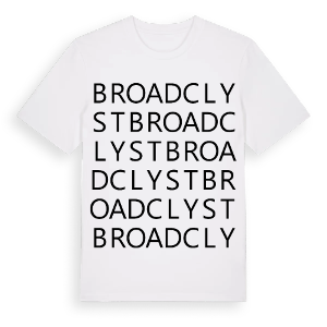 Broadclyst ordlek t-shirt – ekologisk bomull t-shirt från Pinshirt