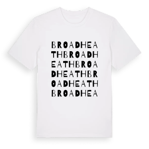 Broadheath ordlek t-shirt – ekologisk bomull t-shirt från Pinshirt