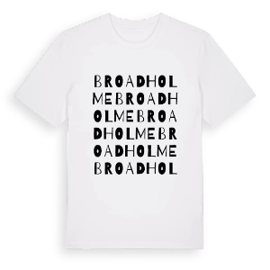 Broadholme ordlek t-shirt – ekologisk bomull t-shirt från Pinshirt