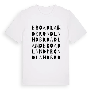 Broadland ordlek t-shirt – ekologisk bomull t-shirt från Pinshirt