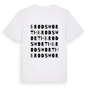 Brodsworth ordlek t-shirt – ekologisk bomull t-shirt från Pinshirt