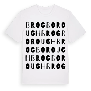 Brogborough ordlek t-shirt – ekologisk bomull t-shirt från Pinshirt