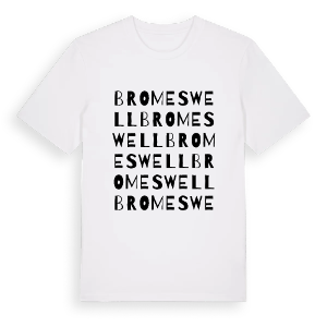 Bromeswell ordlek t-shirt – ekologisk bomull t-shirt från Pinshirt