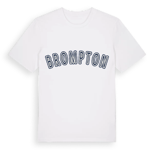 Brompton college t-shirt – ekologisk bomull t-shirt från Pinshirt