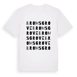 Bromsgrove ordlek t-shirt – ekologisk bomull t-shirt från Pinshirt
