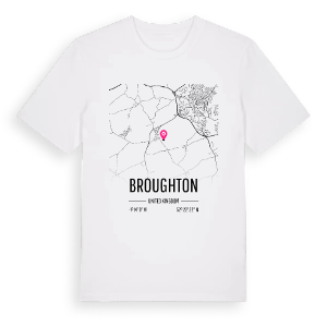 Broughton karta t-shirt – ekologisk bomull t-shirt från Pinshirt