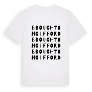 Broughton Gifford ordlek t-shirt – ekologisk bomull t-shirt från Pinshirt