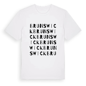 Brunswick ordlek t-shirt – ekologisk bomull t-shirt från Pinshirt
