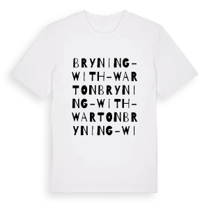 Bryning-with-Warton ordlek t-shirt – ekologisk bomull t-shirt från Pinshirt