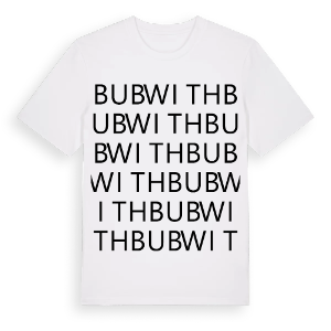 Bubwith ordlek t-shirt – ekologisk bomull t-shirt från Pinshirt