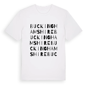 Buckinghamshire ordlek t-shirt – ekologisk bomull t-shirt från Pinshirt