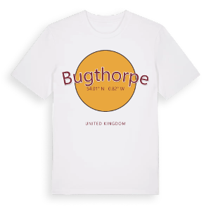 Bugthorpe cirkel t-shirt – ekologisk bomull t-shirt från Pinshirt