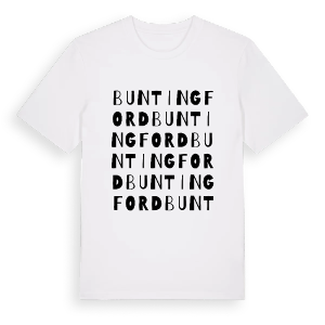 Buntingford ordlek t-shirt – ekologisk bomull t-shirt från Pinshirt