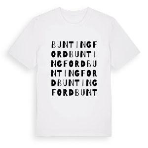 Buntingford ordlek t-shirt – ekologisk bomull t-shirt från Pinshirt