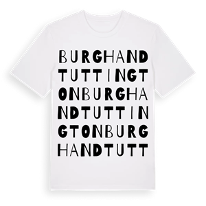 Burgh and Tuttington ordlek t-shirt – ekologisk bomull t-shirt från Pinshirt