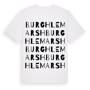 Burgh le Marsh ordlek t-shirt – ekologisk bomull t-shirt från Pinshirt