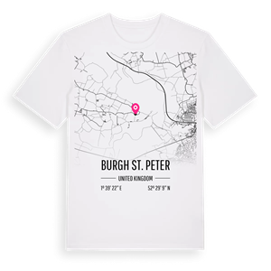 Burgh St. Peter karta t-shirt – ekologisk bomull t-shirt från Pinshirt